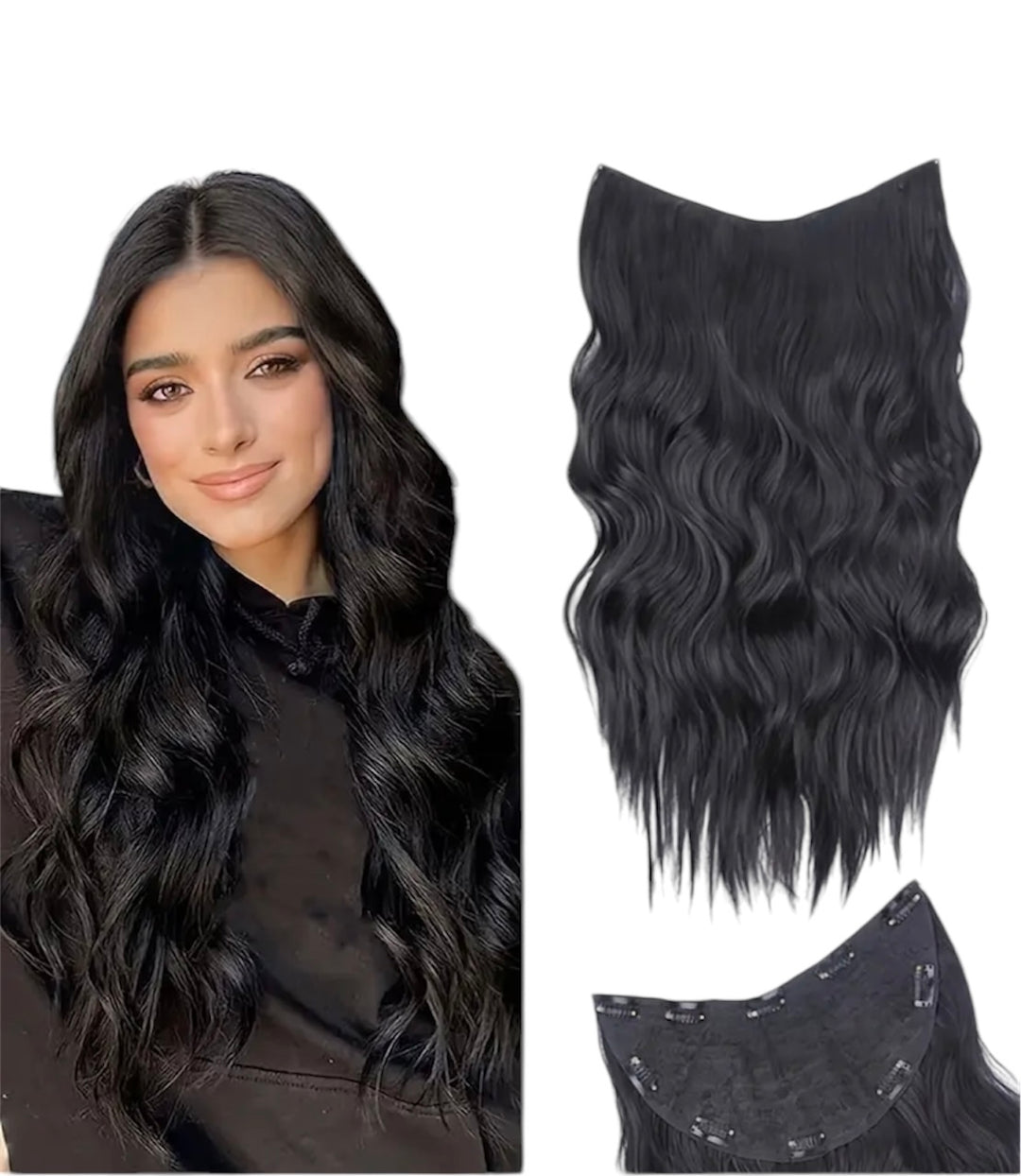 Clip-In Synthetic Half Wig