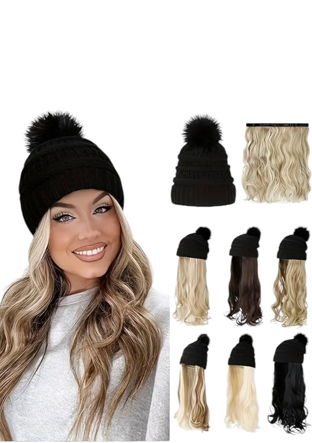 Cozy Beanie Hat Wig