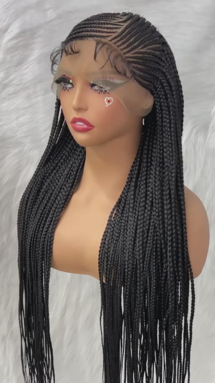 Lace Front Cornrow Braided Wig