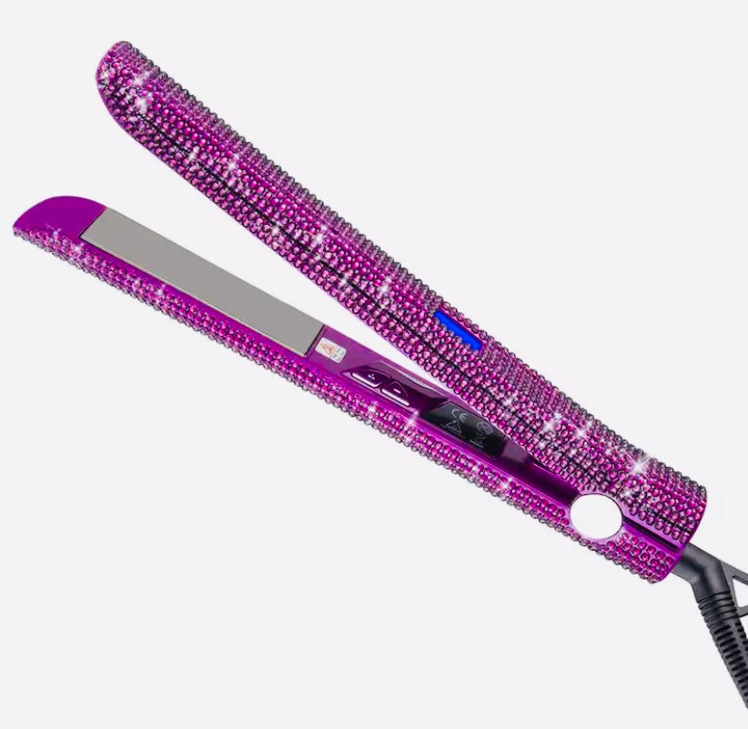 1" Titanium Rhinestones Flat Iron